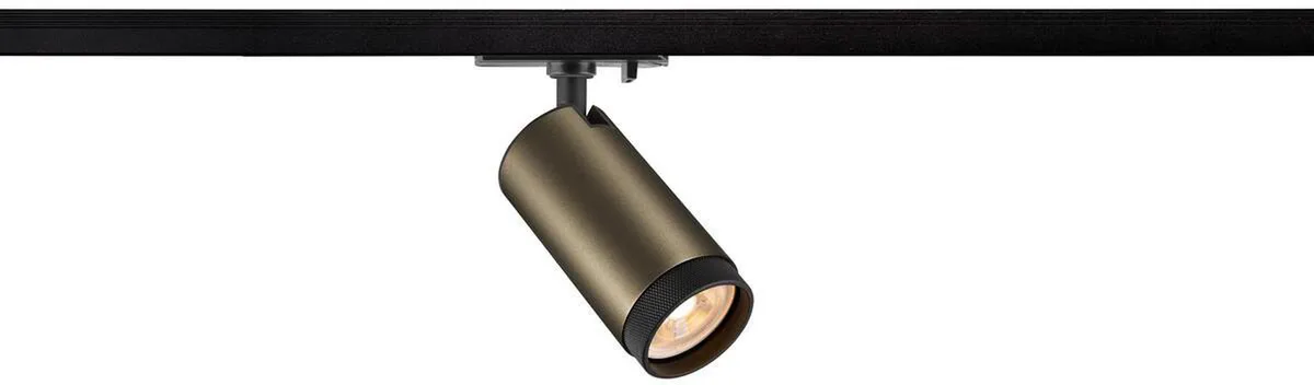 GRIP! L, 1~ Spot, zylindrisch, GU10, 1x max. 6W, bronze / schwarz - Leuchten mit 1 Phasen Adapter von SLV – Produktfoto