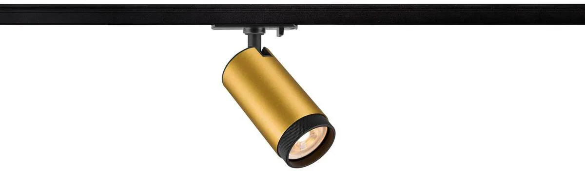 GRIP! L, 1~ Spot, zylindrisch, GU10, 1x max. 6W, gold / schwarz - Leuchten mit 1 Phasen Adapter de SLV – photo produit