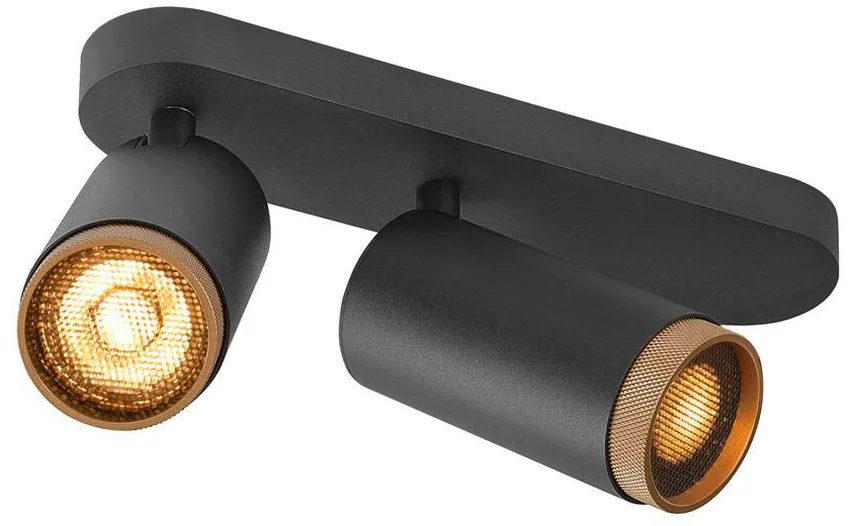 GRIP! L, SPOT CL, double, QPAR51, Deckenaufbauleuchte, zylindrisch, 2 x max. 6 Watt, schwarz - Wand- und Deckenleuchten by SLV – product photo