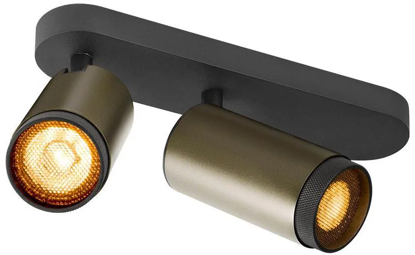GRIP! L, SPOT CL, double, QPAR51, Deckenaufbauleuchte, zylindrisch, 2 x max. 6 Watt, bronze - Wand- und Deckenleuchten fra SLV – produktbillede