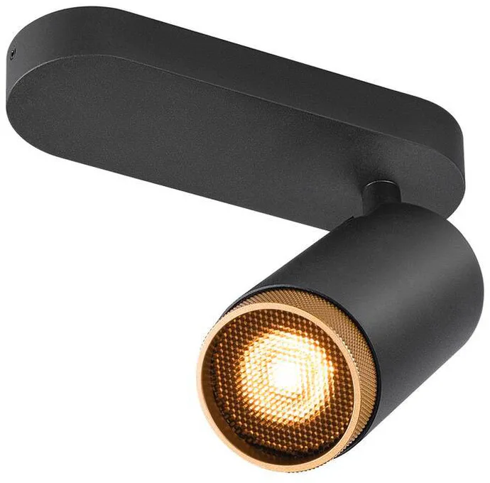 GRIP! L, SPOT CL, single, QPAR51, Deckenaufbauleuchte, zylindrisch, 1 x max. 6 Watt, schwarz - Wand- und Deckenleuchten van SLV – productfoto