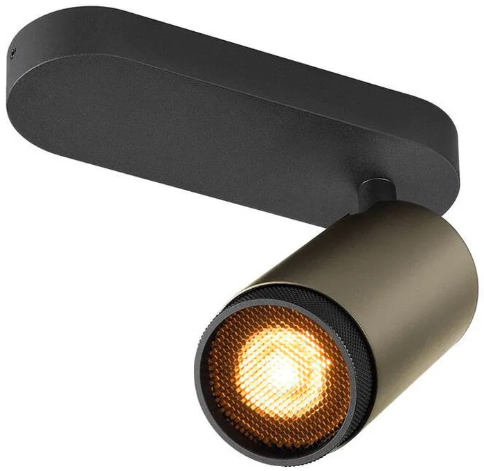 OpbouwspotGrip! L brons met zwarte ring - 1009094 van SLV – productfoto