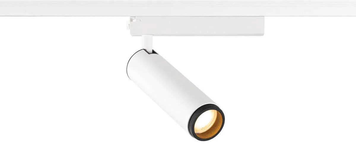 GRIP! M, 1~ Spot, zylindrisch, 2000-3000K, 15W, Dim-to-Warm, PHASE, 42°, weiß / schwarz - Leuchten mit 1 Phasen Adapter von SLV – Produktfoto