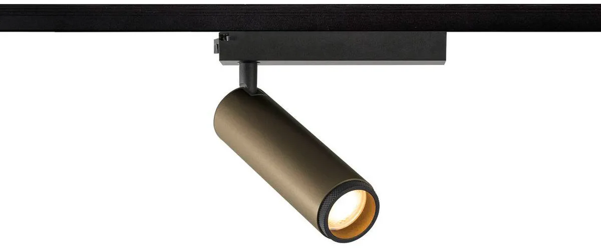 GRIP! M, 1~ Spot, zylindrisch, 3000K, 20W, PHASE, 42°, bronze / schwarz - Leuchten mit 1 Phasen Adapter de SLV – photo produit