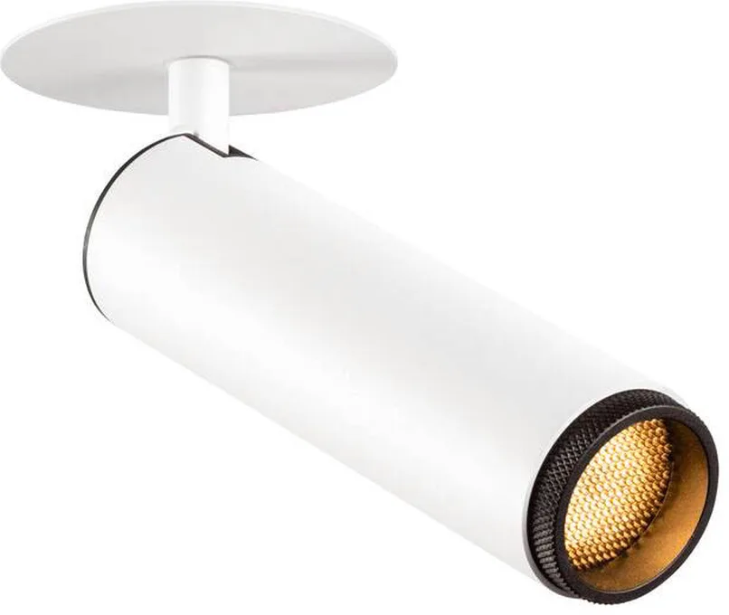 GRIP! M, Deckeneinbauleuchte, PHASE, 3000 K, 42°, IP20, zylindrisch, weiß / schwarz - Downlights de SLV – photo produit