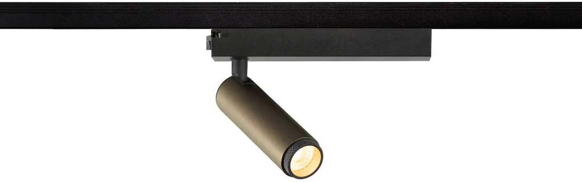 GRIP! S, 1~ Spot, zylindrisch, 2000-3000K, 11W, Dim-to-Warm, PHASE, 29°, bronze / schwarz - Leuchten mit 1 Phasen Adapter fra SLV – produktbillede