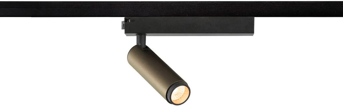 GRIP! S, 1~ Spot, zylindrisch, 2700K, 11W, PHASE, 29°, bronze / schwarz - Leuchten mit 1 Phasen Adapter von SLV – Produktfoto