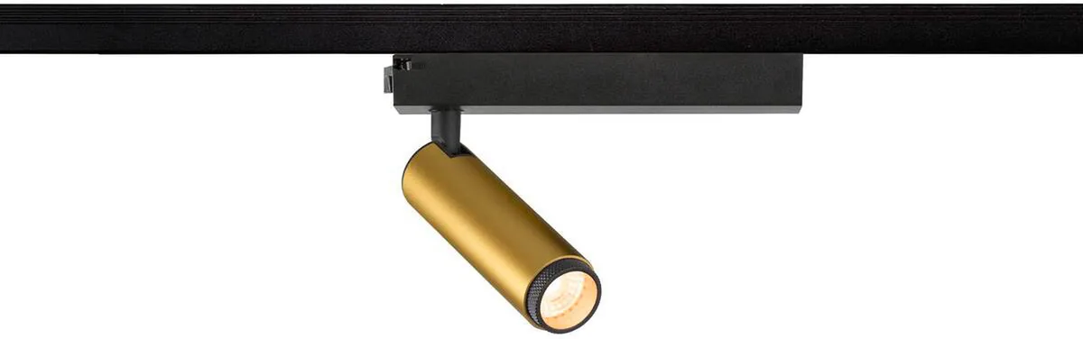 GRIP! S, 1~ Spot, zylindrisch, 2700K, 11W, PHASE, 29°, gold / schwarz - Leuchten mit 1 Phasen Adapter de SLV – photo produit