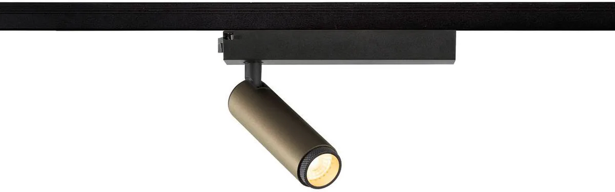 GRIP! S, 1~ Spot, zylindrisch, 3000K, 11W, PHASE, 29°, bronze / schwarz - Leuchten mit 1 Phasen Adapter von SLV – Produktfoto