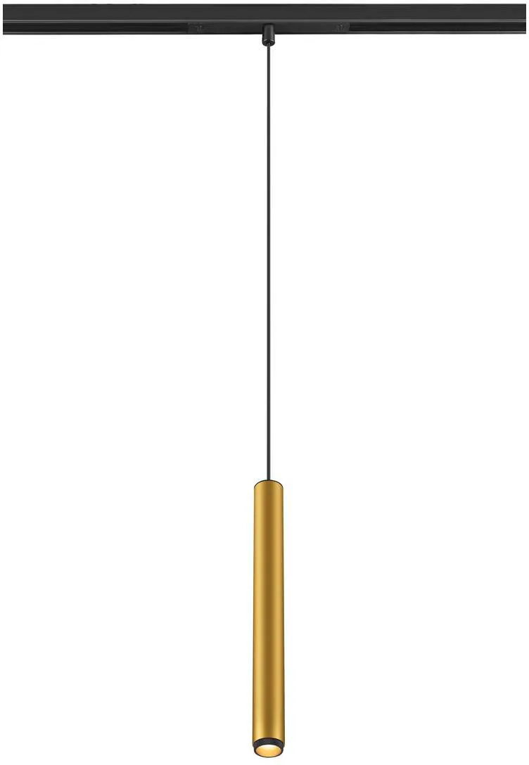GRIP! S, 48V Pendelleuchte, Pendellänge 200cm, 3000 K, 29°, DALI, gold / schwarz - Leuchten mit 3 Phasen Adapter 48V von SLV – Produktfoto