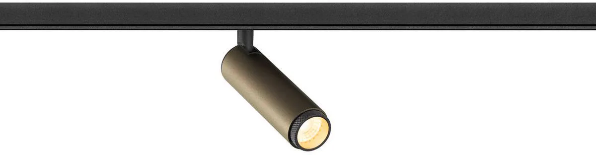 GRIP! S, 48V Spot, zylindrisch, 3000K, 9.8W, DALI, 29°, bronze / schwarz - Leuchten mit 3 Phasen Adapter 48V von SLV – Produktfoto