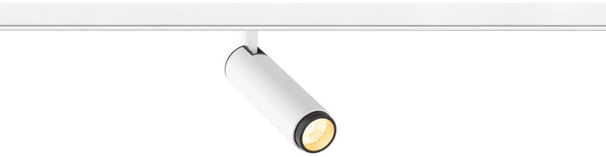 GRIP! S, 48V Spot, zylindrisch, 3000K, 9.8W, DALI, 29°, weiß / schwarz - Leuchten mit 3 Phasen Adapter 48V van SLV – productfoto