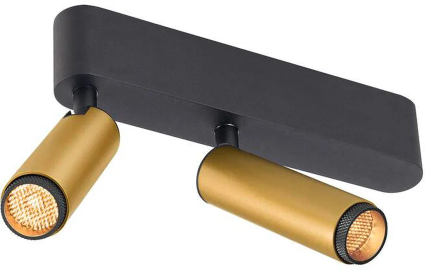 GRIP! S, Deckenaufbauleuchte, double, PHASE, 2700 K, 21 W, 29°, gold / schwarz - Wand- und Deckenleuchten de SLV – photo produit
