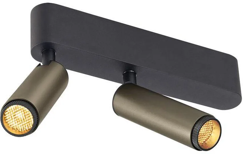 GRIP! S, Deckenaufbauleuchte, double, PHASE, 3000 K, 21 W, 29°, bronze / schwarz - Wand- und Deckenleuchten von SLV – Produktfoto