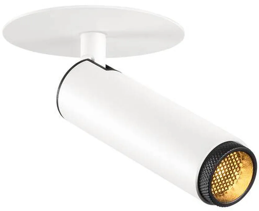 GRIP! S, Deckeneinbauleuchte, PHASE, 3000 K, 29°, IP20, zylindrisch, weiß / schwarz - Downlights de SLV – photo produit