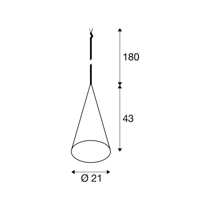 hanglamp Magico, Ø 21 cm, matwit, metaal fra SLV i Mat wit – produktbillede