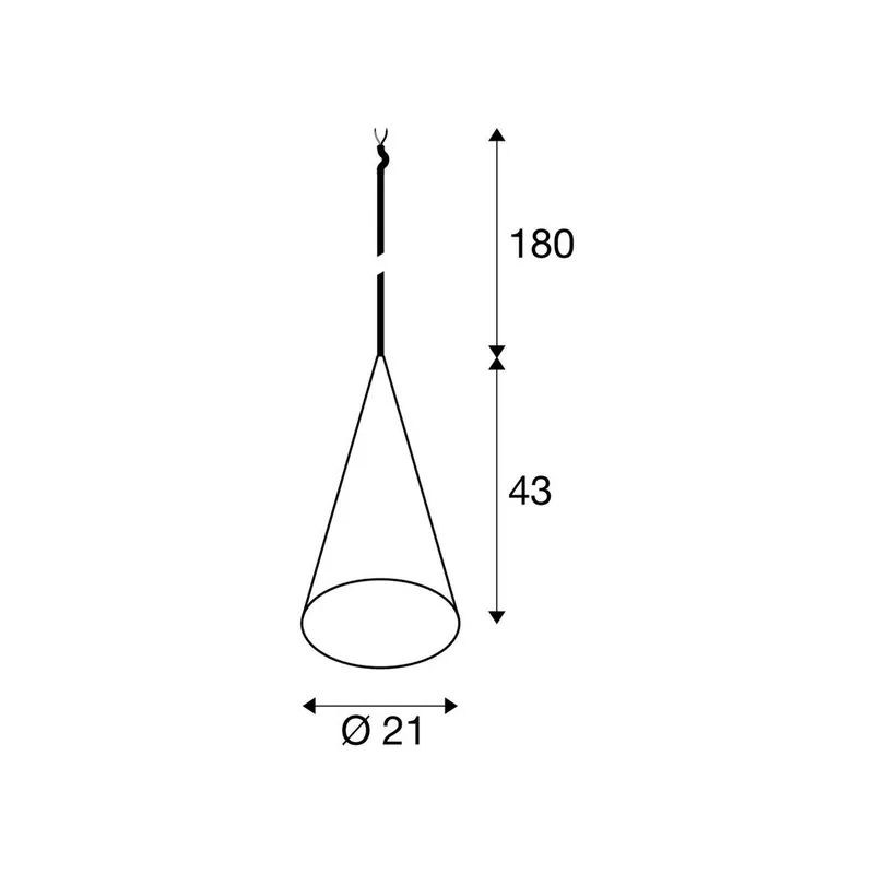 hanglamp Magico, Ø 21 cm, metaal från SLV i Matzwart – produktbild