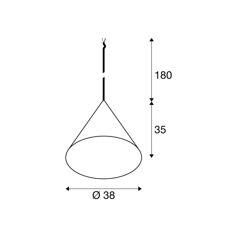 hanglamp Magico, Ø 38 cm, metaal fra SLV i Matzwart – produktbillede