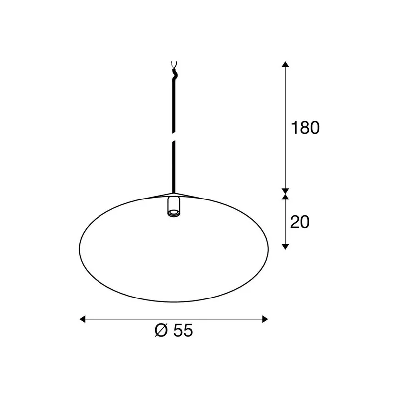 hanglamp Magico, Ø 55 cm, matwit, metaal från SLV i Mat wit – produktbild