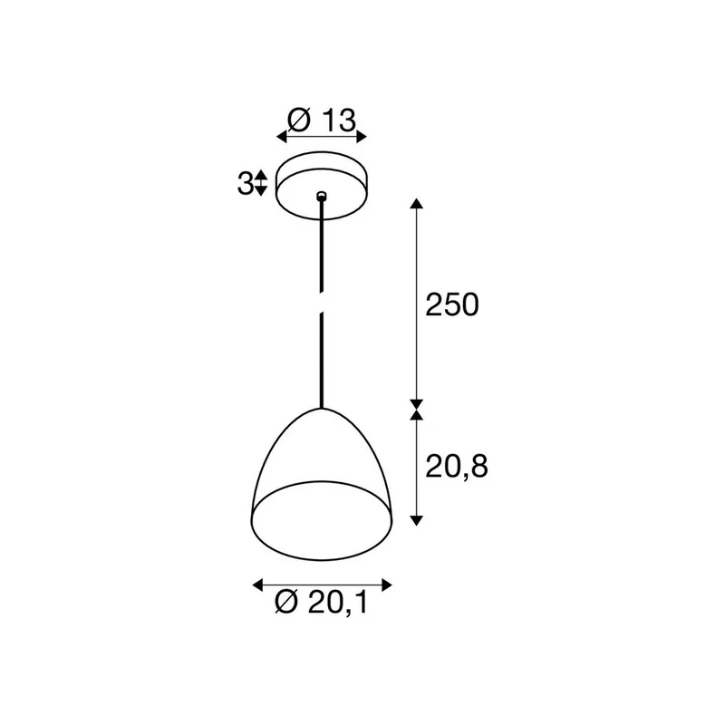hanglamp Para Cone, Ø 30 cm, zwart/goudkleurig von SLV in Schwarz, Gold – Produktfoto