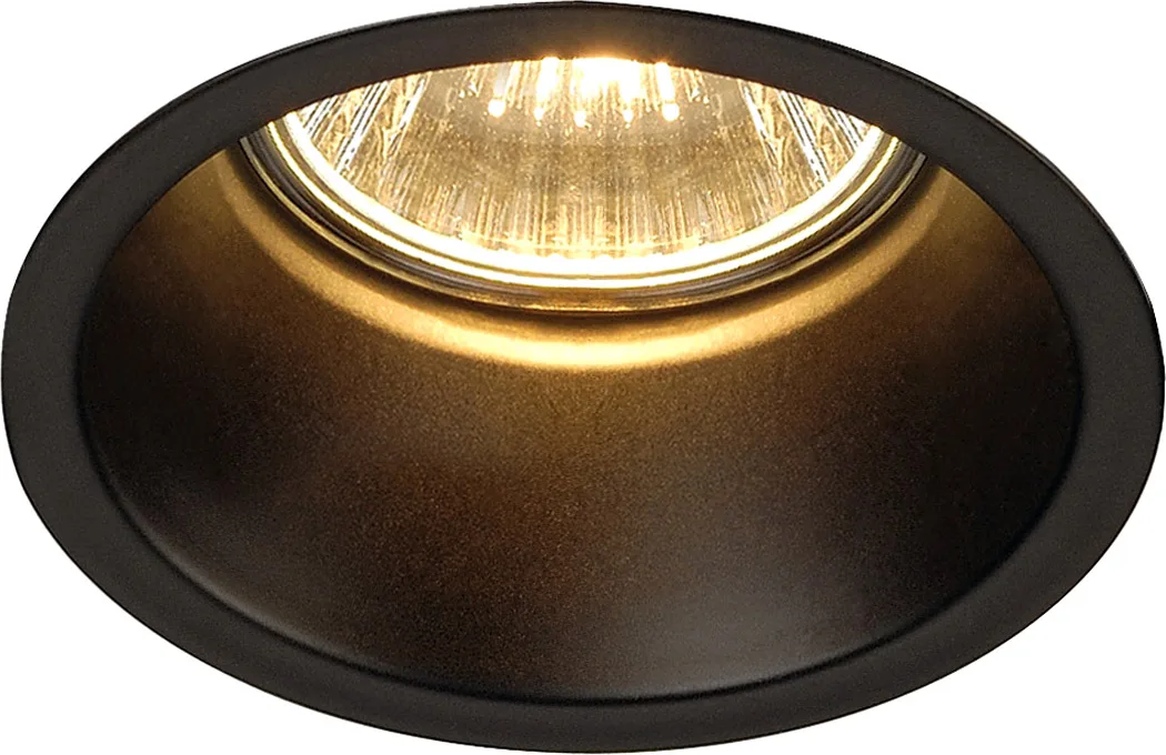 HORN GU10 Downlight, rund, mattschwarz, max. 50W - Downlights de SLV – photo produit