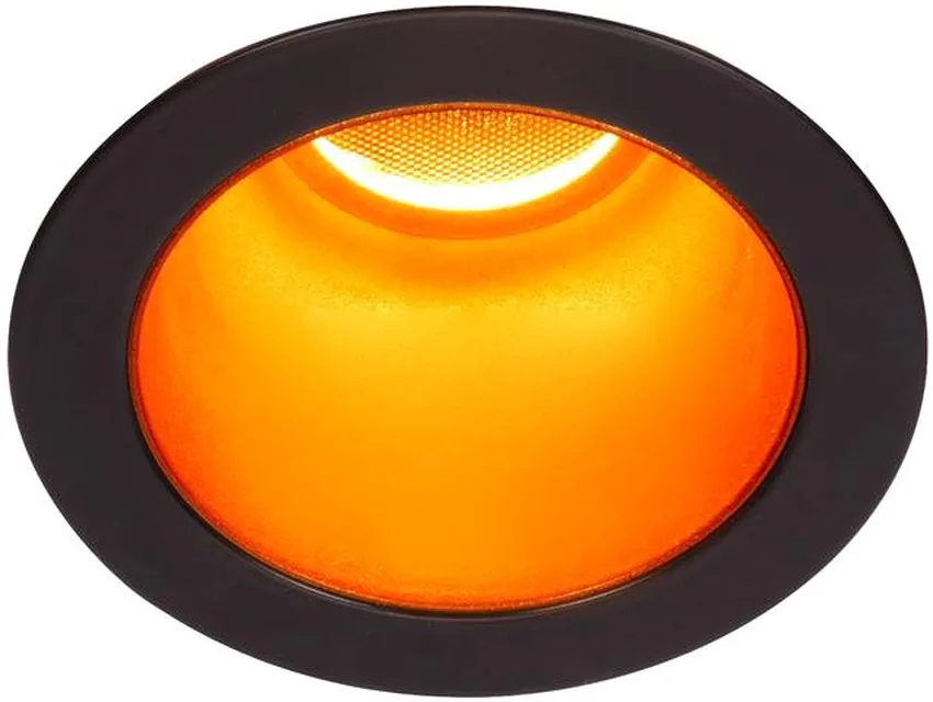 HORN MAGNA, LED Indoor Deckeneinbauleuchte schwarz/gold 3000K 25° - Einbauleuchten de SLV – photo produit