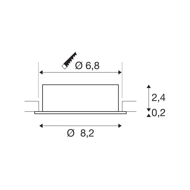 Inbouw plafondlamp New Tria, aluminium, aluminium, Ø 8,2 cm de SLV en Aluminium – photo produit