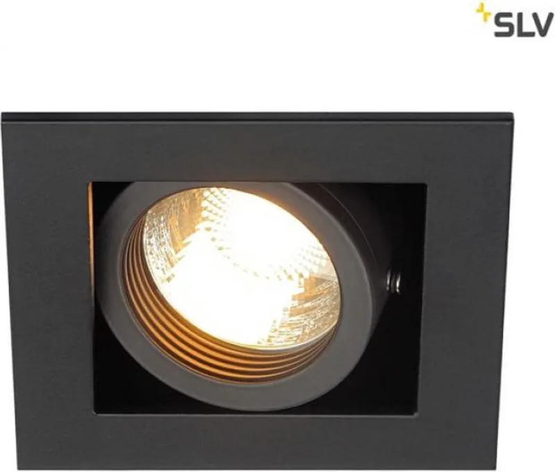 Inbouw spot Kardan 230 Volt 1 spot GU10 fra SLV i Sort – produktbillede