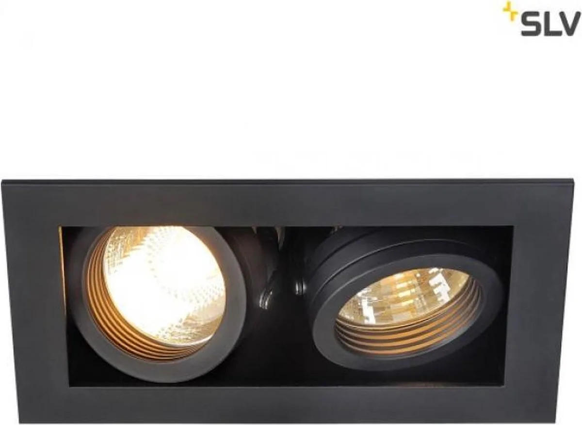Inbouw spot Kardan 230 Volt 2 spots GU10 von SLV in Schwarz – Produktfoto