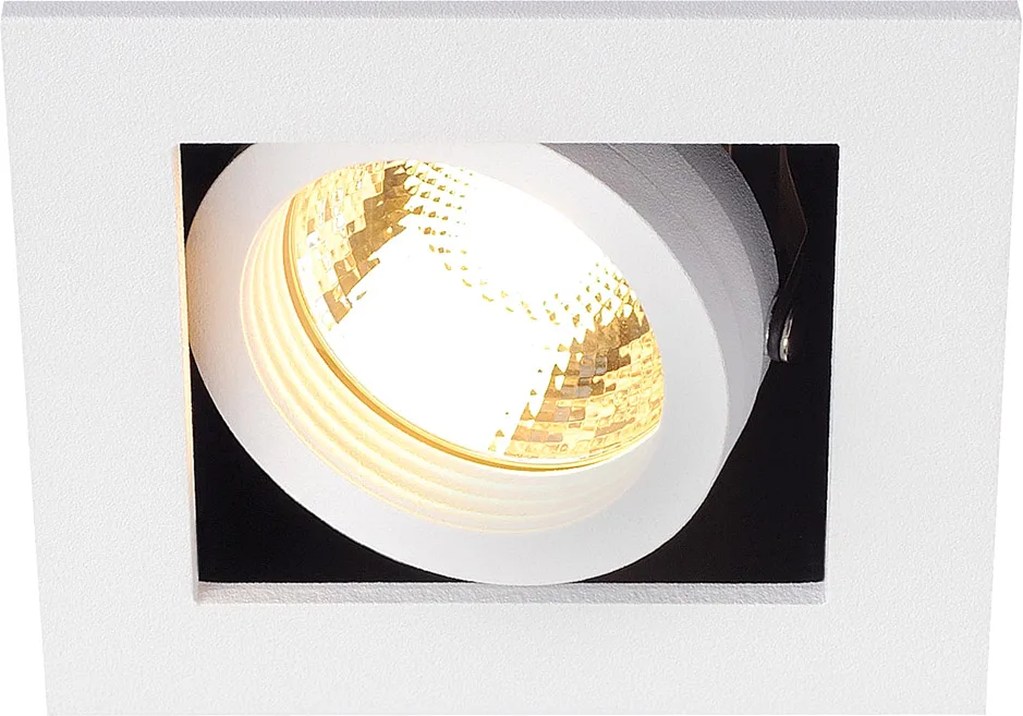 KADUX 1 Einbauleuchte, QPAR51, eckig, weiß matt, max. 50W - Downlights de SLV – photo produit