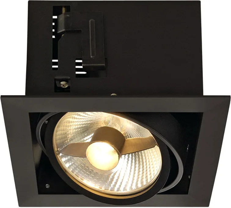 KADUX 1 ES111 Downlight, eckig, mattschwarz, max. 50W - Downlights de SLV – photo produit