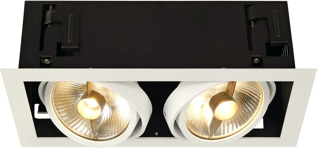 KADUX 2 ES111 Downlight, eckig, mattweiss, max. 2x50W - Downlights by SLV – product photo