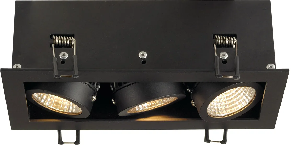 KADUX LED Triple DL Set, mattschwarz, 38°, 3000K, inkl. Treiber - Downlights de SLV – photo produit