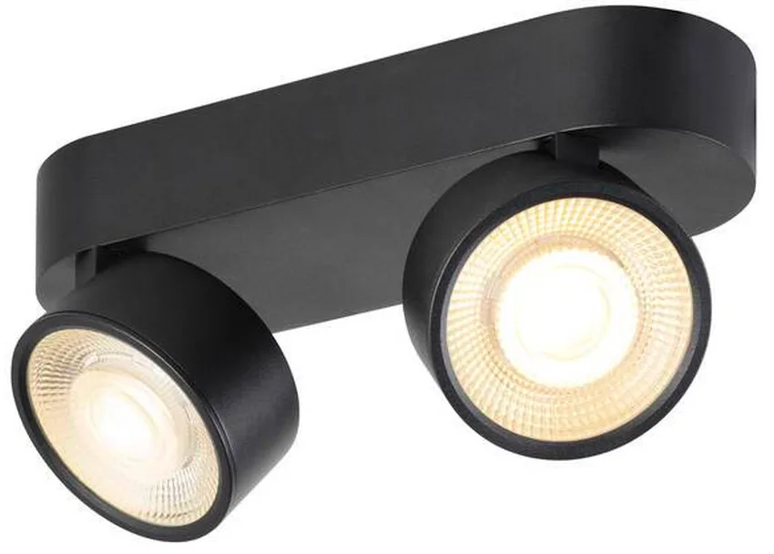 OpbouwspotKalu 2.0 dubbel zwart 3000K - 1010267 van SLV – productfoto