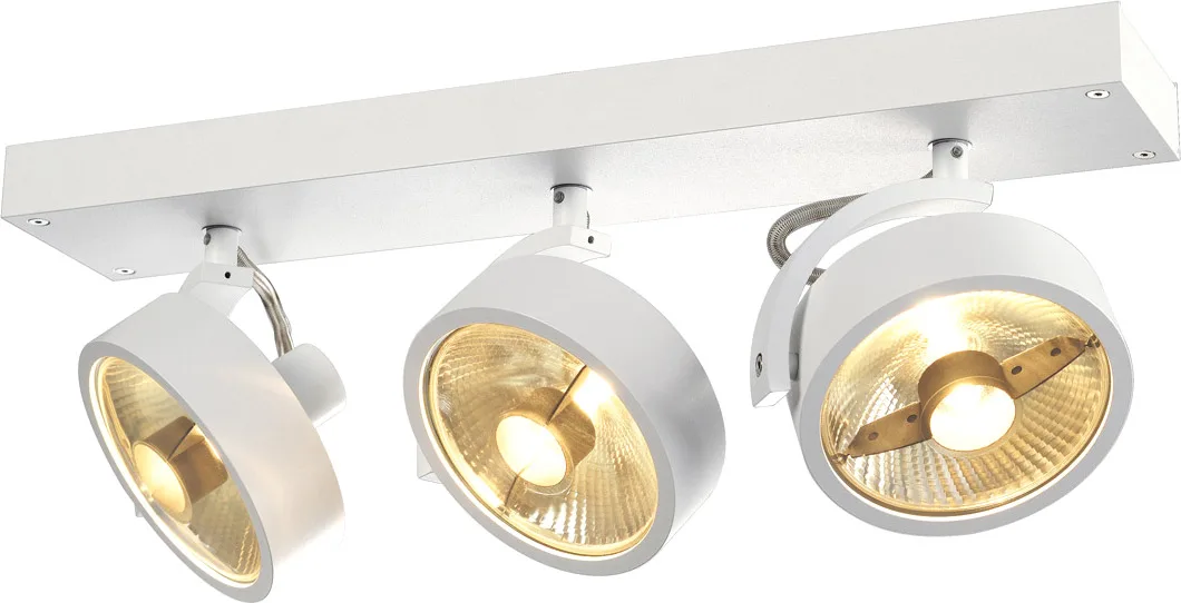 KALU 3 QPAR Deckenleuchte, mattweiss, ES111, max. 3x75W - Wand- und Deckenleuchten fra SLV – produktbillede