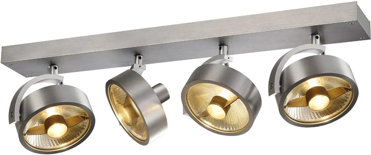 KALU CW, Indoor Wand- & Deckenaufbauleuchte, QPAR111 4x alu gebürstet - Wand- und Deckenleuchten från SLV – produktbild