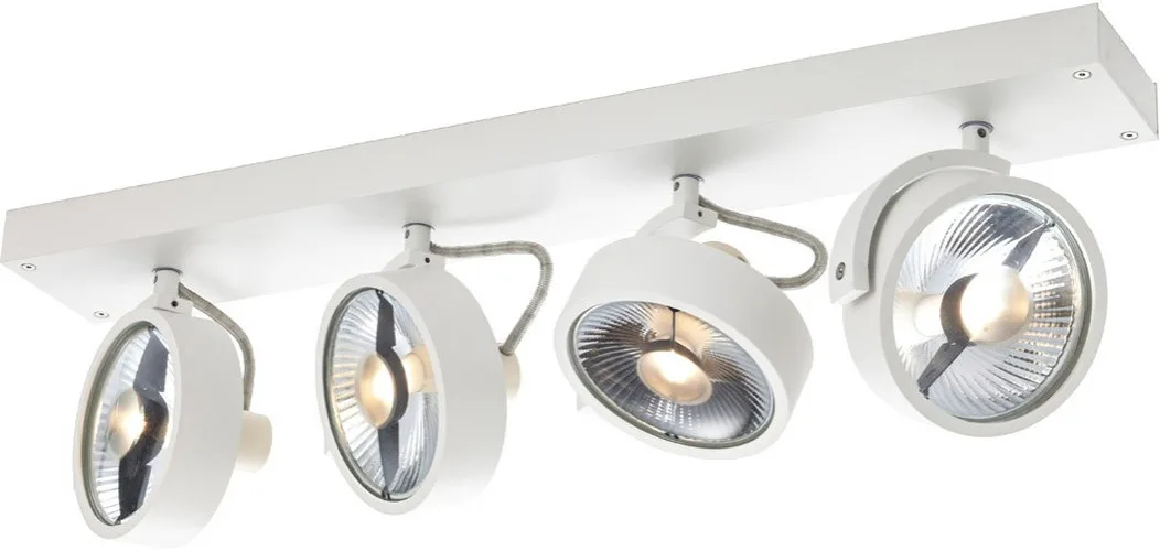 KALU CW, Indoor Wand- & Deckenaufbauleuchte, QPAR111, 4x, weiß - Wand- und Deckenleuchten de SLV – photo produit