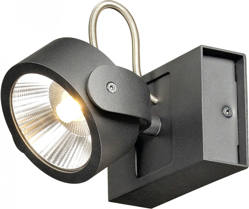KALU, Wand- und Deckenleuchte, einflammig, LED, 3000K, schwarz, 60° - Wand- und Deckenleuchten von SLV – Produktfoto