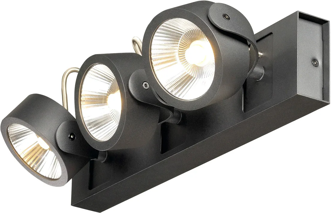 KALU Wand- und Deckenleuchte, LED, 3000K, schwarz, 60° - Wand- und Deckenleuchten fra SLV – produktbillede