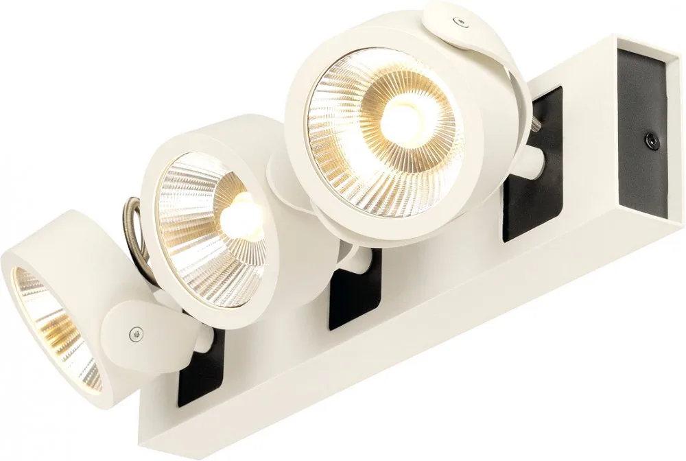 KALU, Wand- und Deckenleuchte, LED, 3000K, weiß/schwarz, 60° - Wand- und Deckenleuchten fra SLV – produktbillede