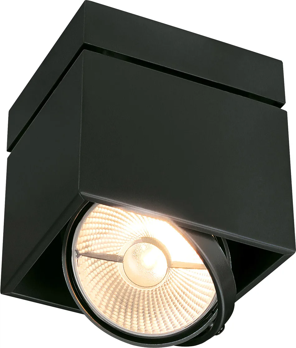 KARDAMOD SURFACE SQUARE ES111 SINGLE Deckenleuchte, eckig, schwarz, GU10, - Downlights von SLV – Produktfoto