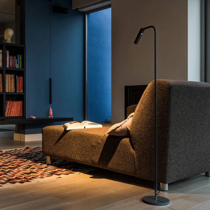 Karpo LED vloerlamp, met dimmer fra SLV i Sort – produktbillede