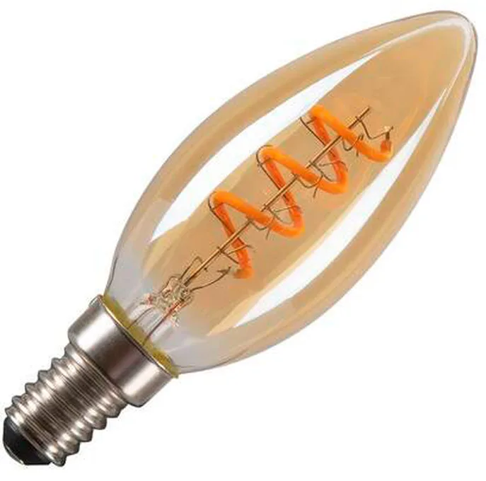 LED C35, LED-Leuchtmittel, gold, E14, 2W, 2200K - LED Lampen Sockel E14 de SLV – photo produit