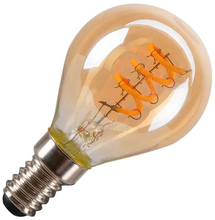 LED G45, LED-Leuchtmittel, gold, E14, PHASE, 2W, 2200K - LED Lampen Sockel E14 de SLV – photo produit