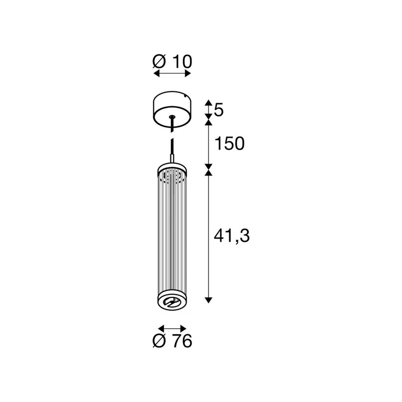 Suspension Quimera 2700/3000K Copper de SLV en Koperkleurig, Helder – photo produit