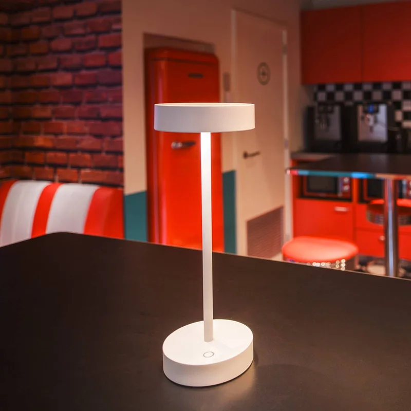 LED oplaadbare lamp Vinolina, CCT, aluminium, hoogte 32,3 cm de SLV en Blanc – photo produit