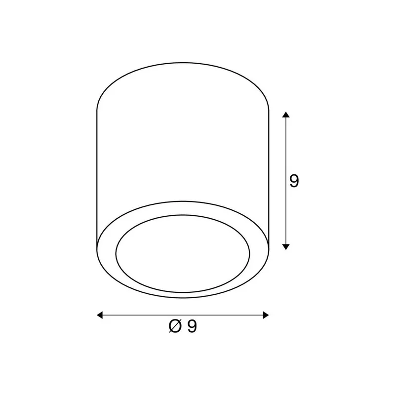 LED plafondlamp Oculus, 9 cm, dimbaar naar warm wit van SLV in Messingkleurig – productfoto