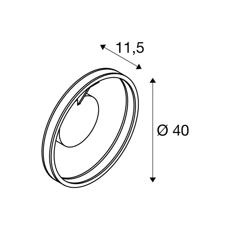 LED plafondlamp One, Ø 40 cm, metaal, CCT fra SLV i Messingkleurig – produktbillede