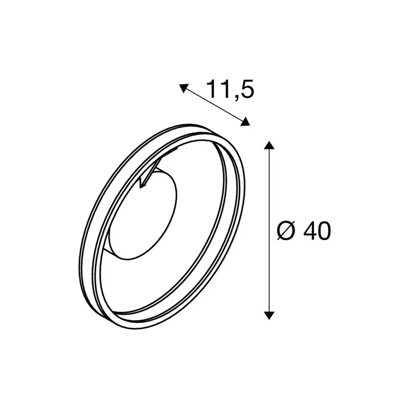 LED plafondlamp One, Ø 40 cm, metaal, CCT från SLV i Vit – produktbild