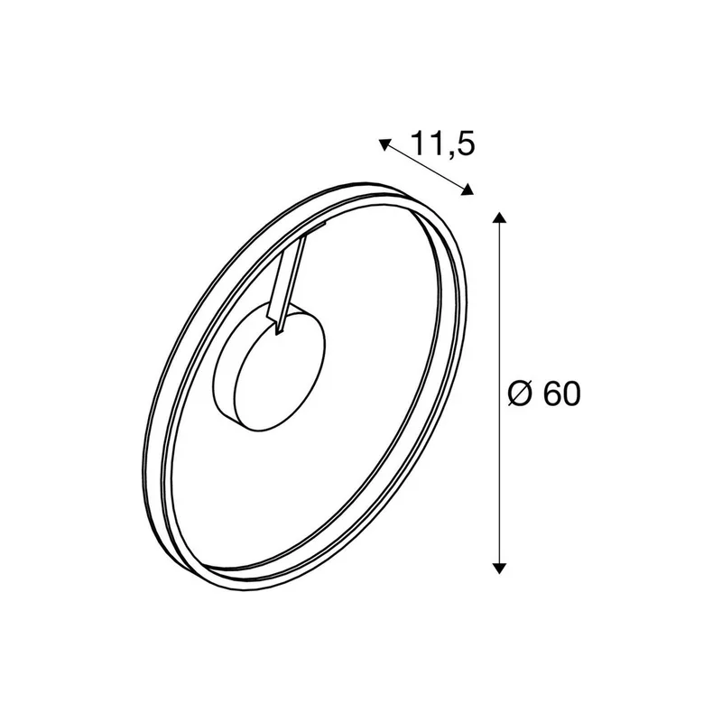 LED plafondlamp One, Ø 60 cm, metaal, CCT från SLV i Vit – produktbild